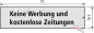Preview: RENZ RSA2 Namensschild, mit Gravur "Keine Werbung und kostenlose Zeitungen!", ALU oder Edelstahl, 97-9-85477, 97-9-85478