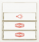 Preview: RENZ Tastenmodul mit 1x Licht- und 2x Klingeltaster, 97-9-85275