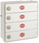 Preview: RENZ RSA2-kompakt-Block, 4 Klingeltaster, Edelstahl oder ALU, 97-9-85325, 97-9-85327