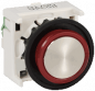 Preview: RENZ RSA2-Lichtknopf, Kunststoff, ALU oder Edelstahl, mit Schraubklemmenanschluß, Leuchtring rot