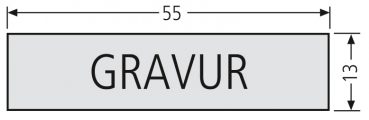 RENZ Namensschildeinlage LIRA, Kunststoff, mit indiv. Gravur, 55x13, 90-3-00001