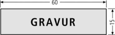 RENZ Namensschildeinlage, Kunststoff, mit indiv. Gravur, 60x15, 90-3-00002
