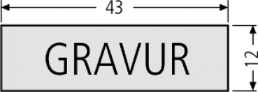 RENZ Namensschildeinlage Kombitaster, mit indiv. Gravur, 43x12, 90-3-00010