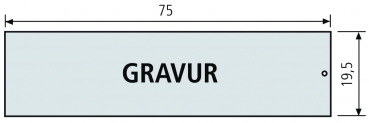 RENZ RSA2 Namensschild, Edelstahl, mit indiv. Gravur, 75x19.5, 90-3-00027