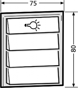 RENZ Tastenmodul mit 1x Licht- und 3x Klingeltaster, 97-9-85276