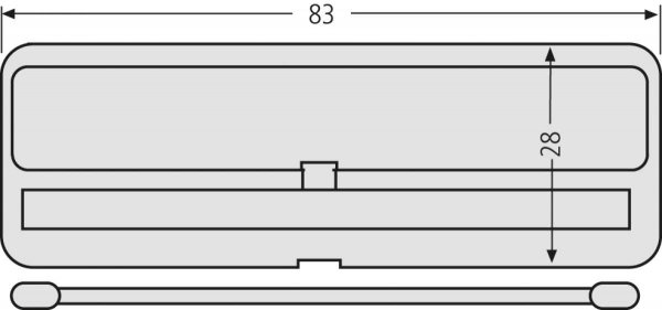 RENZ Kunststoff Klappenhalter mit Torsionsfeder 97-9-82193 - Schematische Darstellung