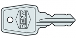 RENZ Briefkastenschlüssel, Zylinderschlüssel EL 448, 97-9-95055